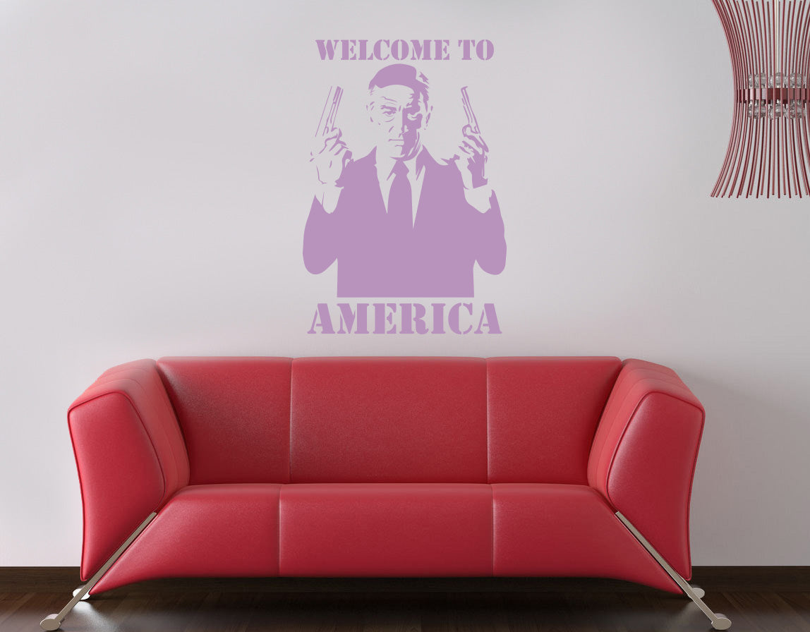 Film personnage sticker mural autocollant pochoir Silhouette ST147