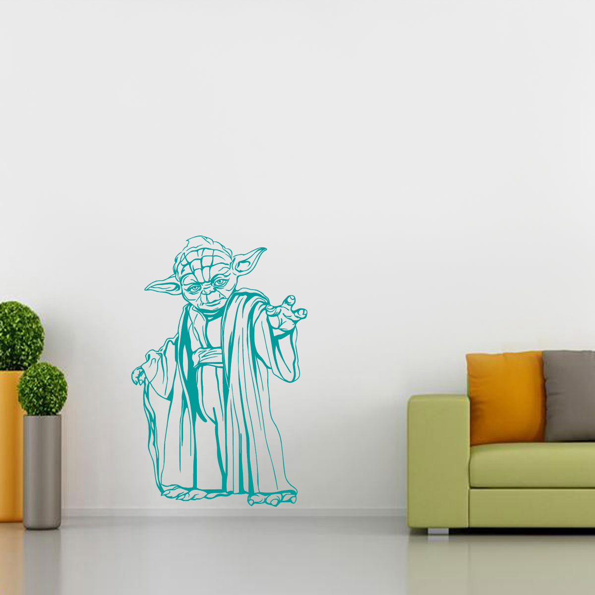 Yoda Star Wars Wall Sticker Decal Stencil Silhouette ST162
