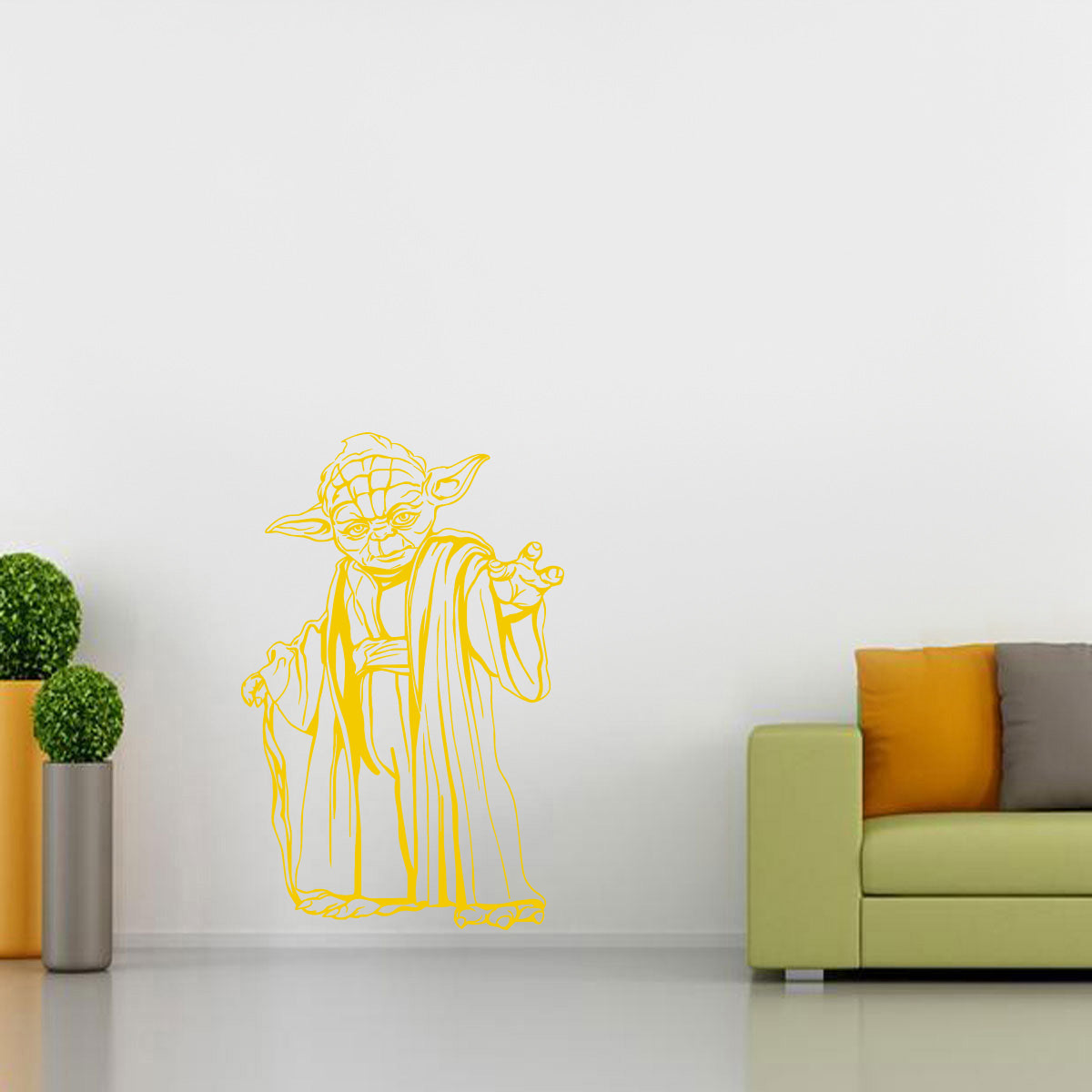 Yoda Star Wars Wall Sticker Decal Stencil Silhouette ST162