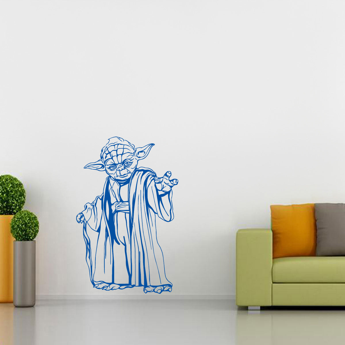 Yoda Star Wars Wall Sticker Decal Stencil Silhouette ST162