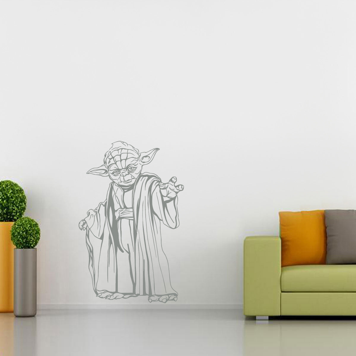 Yoda Star Wars Wall Sticker Decal Stencil Silhouette ST162
