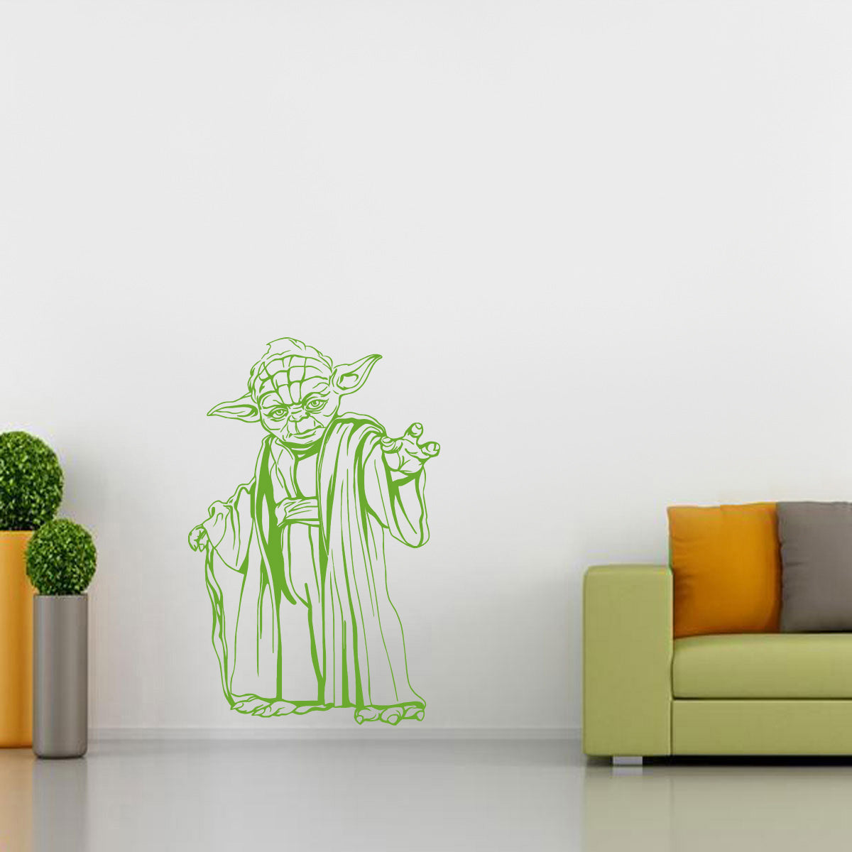 Yoda Star Wars Wall Sticker Decal Stencil Silhouette ST162