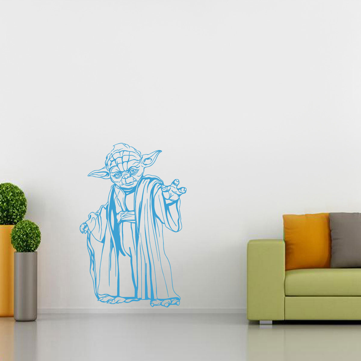 Yoda Star Wars Wall Sticker Decal Stencil Silhouette ST162