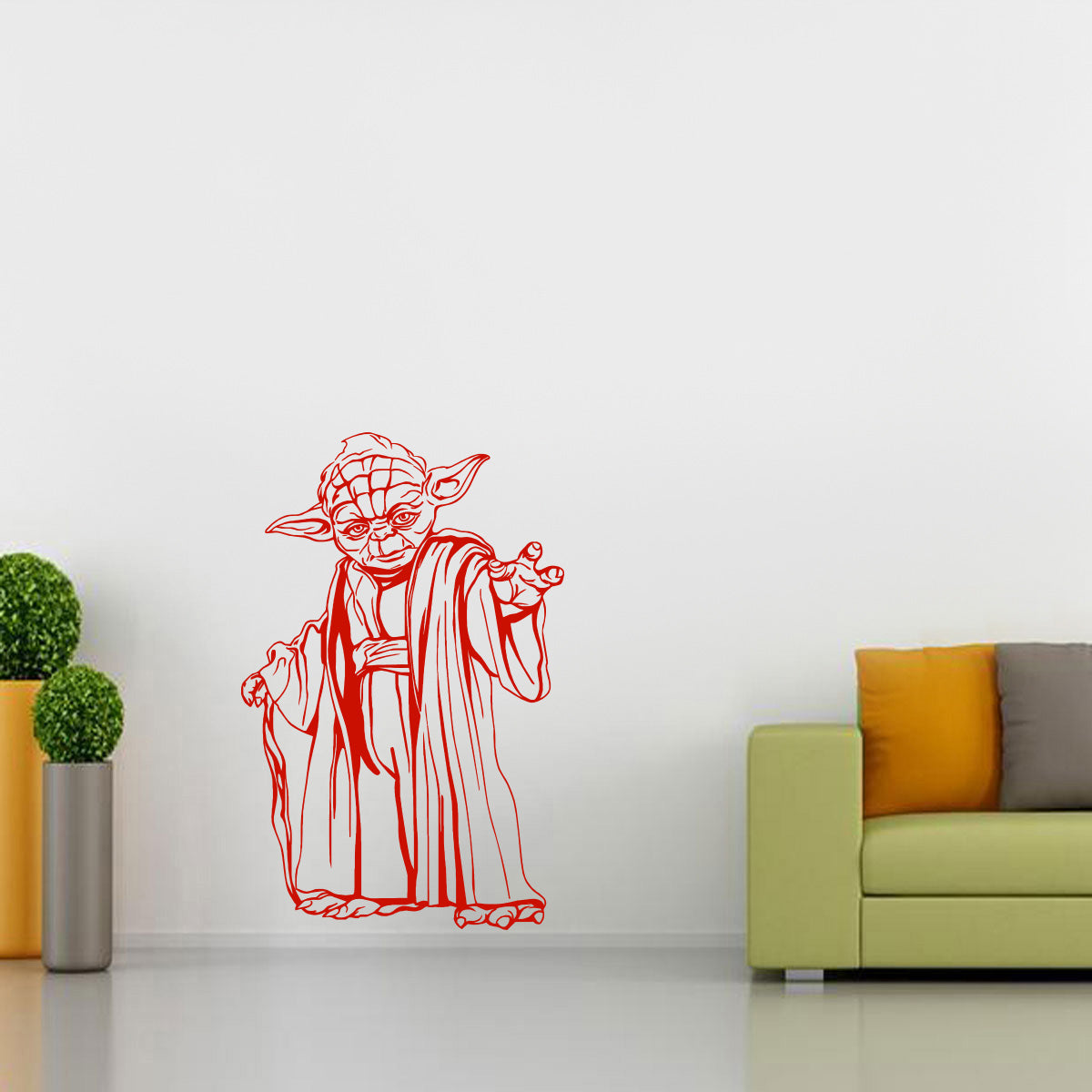 Yoda Star Wars Wall Sticker Decal Stencil Silhouette ST162