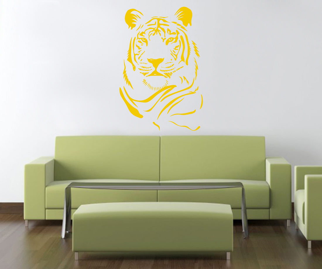 Tiger Head Wall Sticker Decal Stencil Silhouette ST163