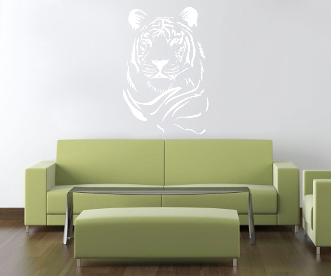 Tiger Head Wall Sticker Decal Stencil Silhouette ST163