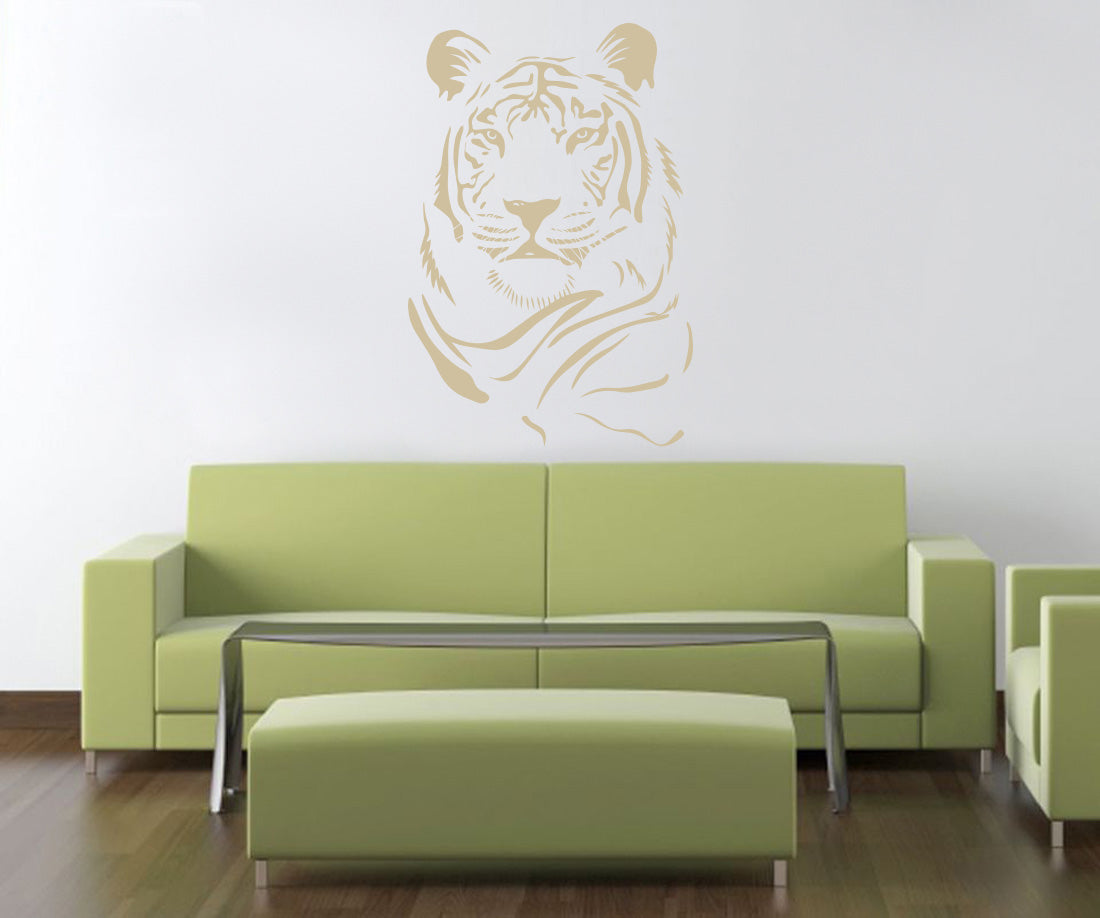 Tiger Head Wall Sticker Decal Stencil Silhouette ST163