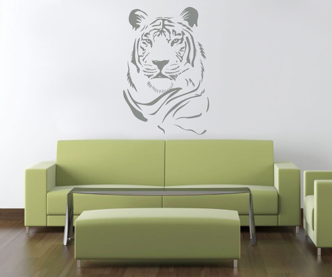 Tiger Head Wall Sticker Decal Stencil Silhouette ST163