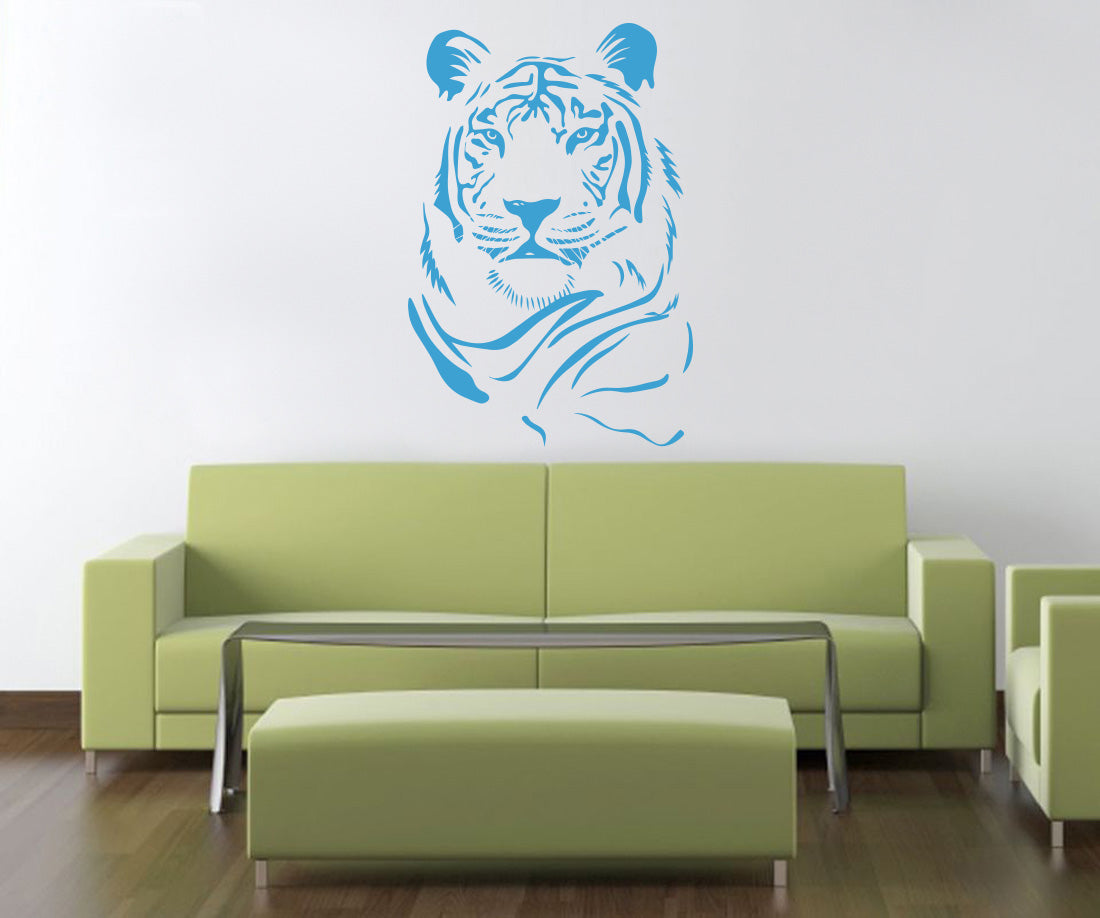 Tiger Head Wall Sticker Decal Stencil Silhouette ST163