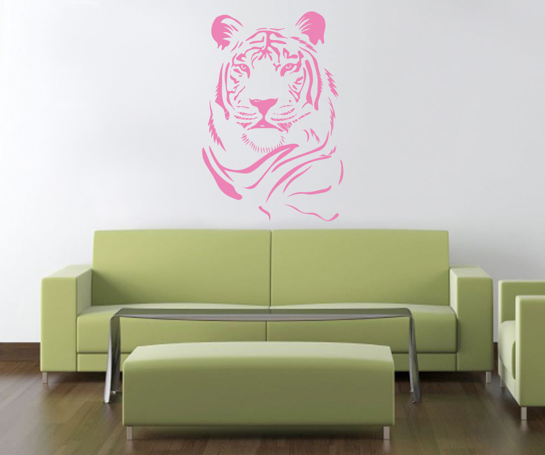 Tiger Head Wall Sticker Decal Stencil Silhouette ST163