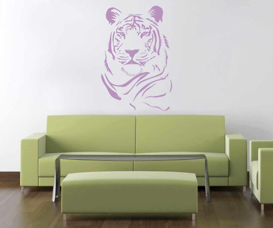 Tiger Head Wall Sticker Decal Stencil Silhouette ST163