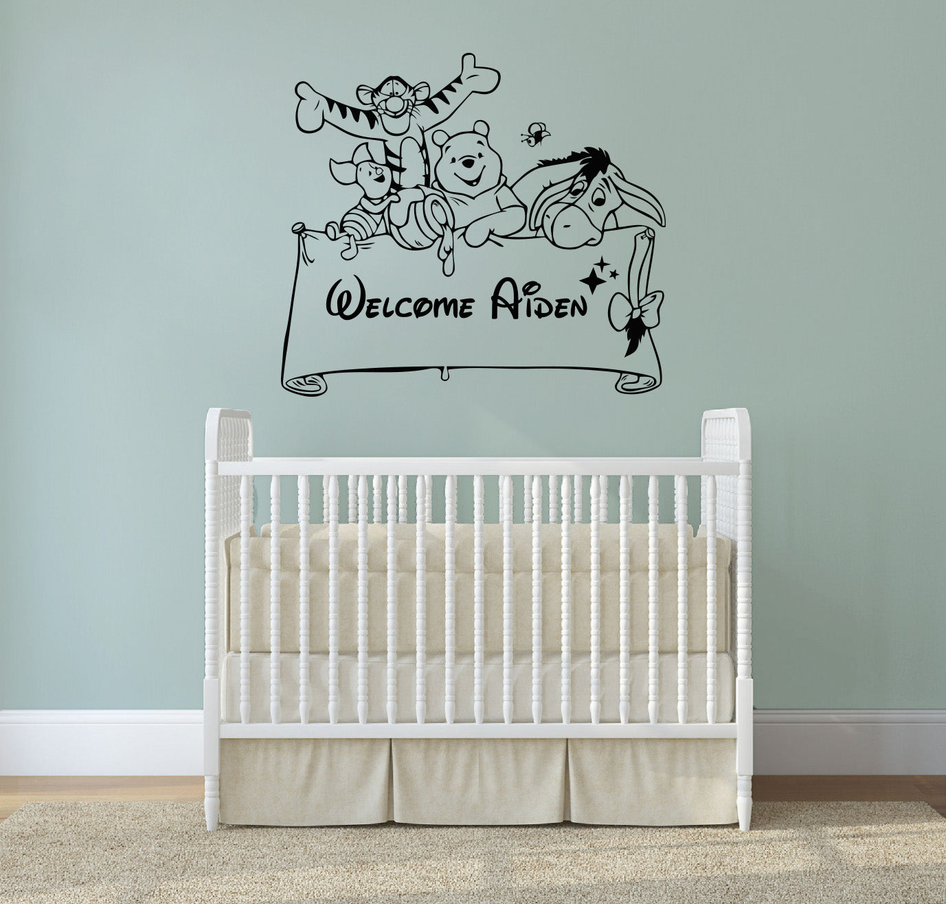 Winnie L’ourson Personnalisé Autocollant Mural Decal Stencil Silhouette ST165