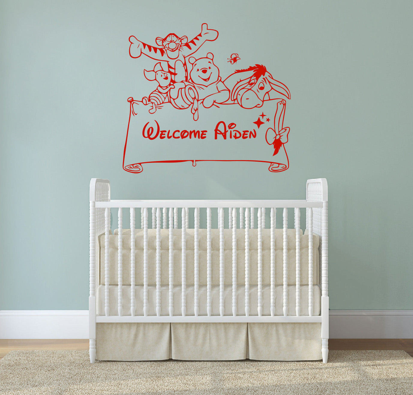 Winnie L’ourson Personnalisé Autocollant Mural Decal Stencil Silhouette ST165