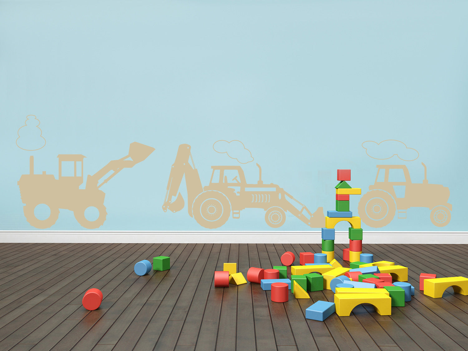 Tractor's Wall Sticker Decal Stencil Silhouette ST170