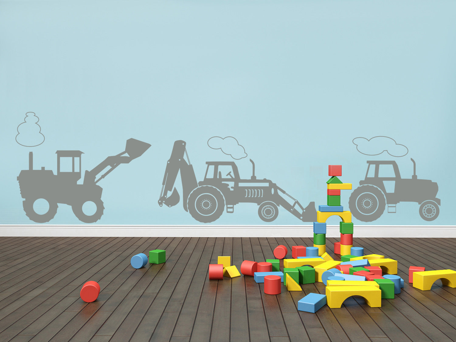 Tractor's Wall Sticker Decal Stencil Silhouette ST170
