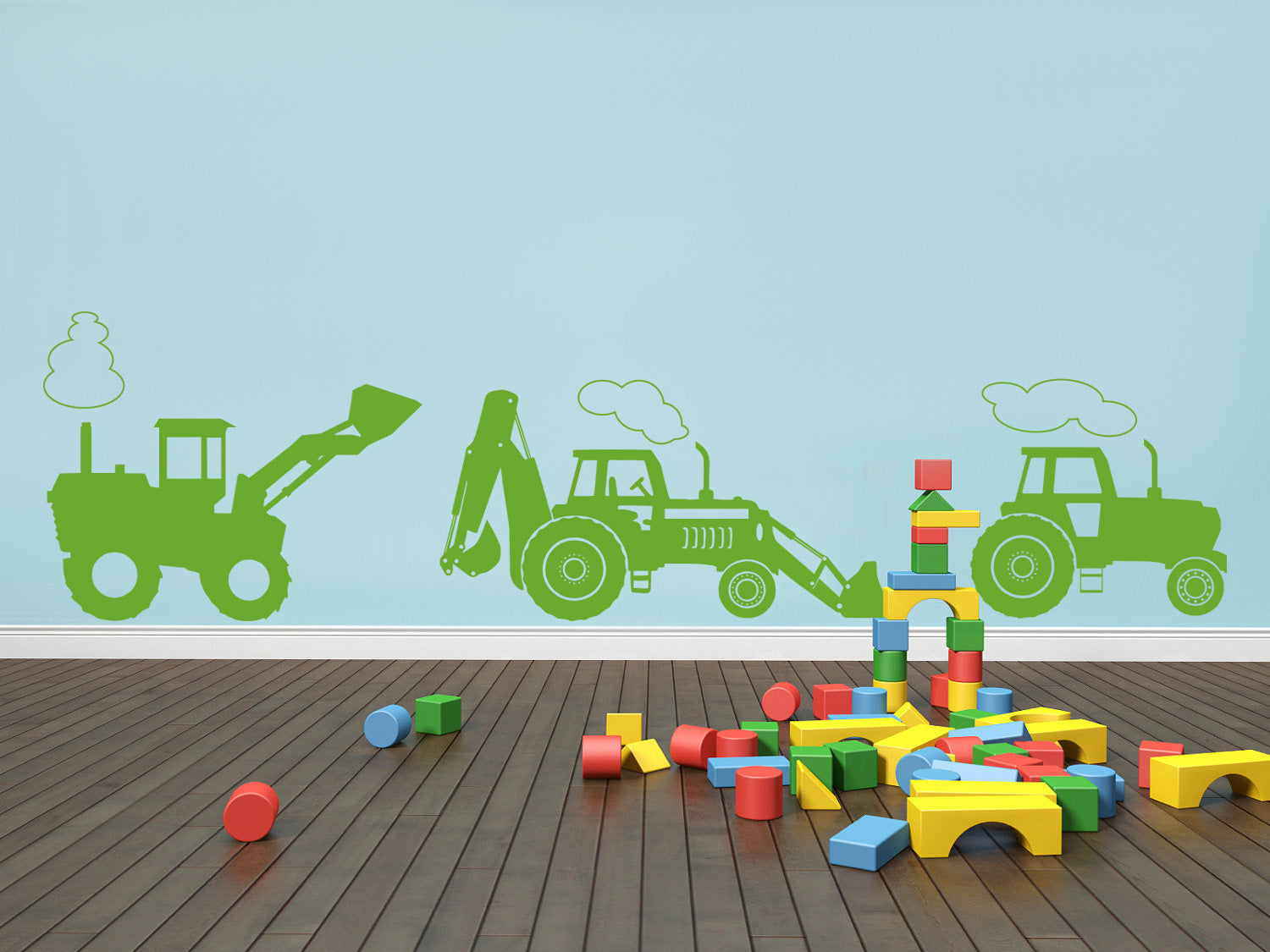 Tractor's Wall Sticker Decal Stencil Silhouette ST170