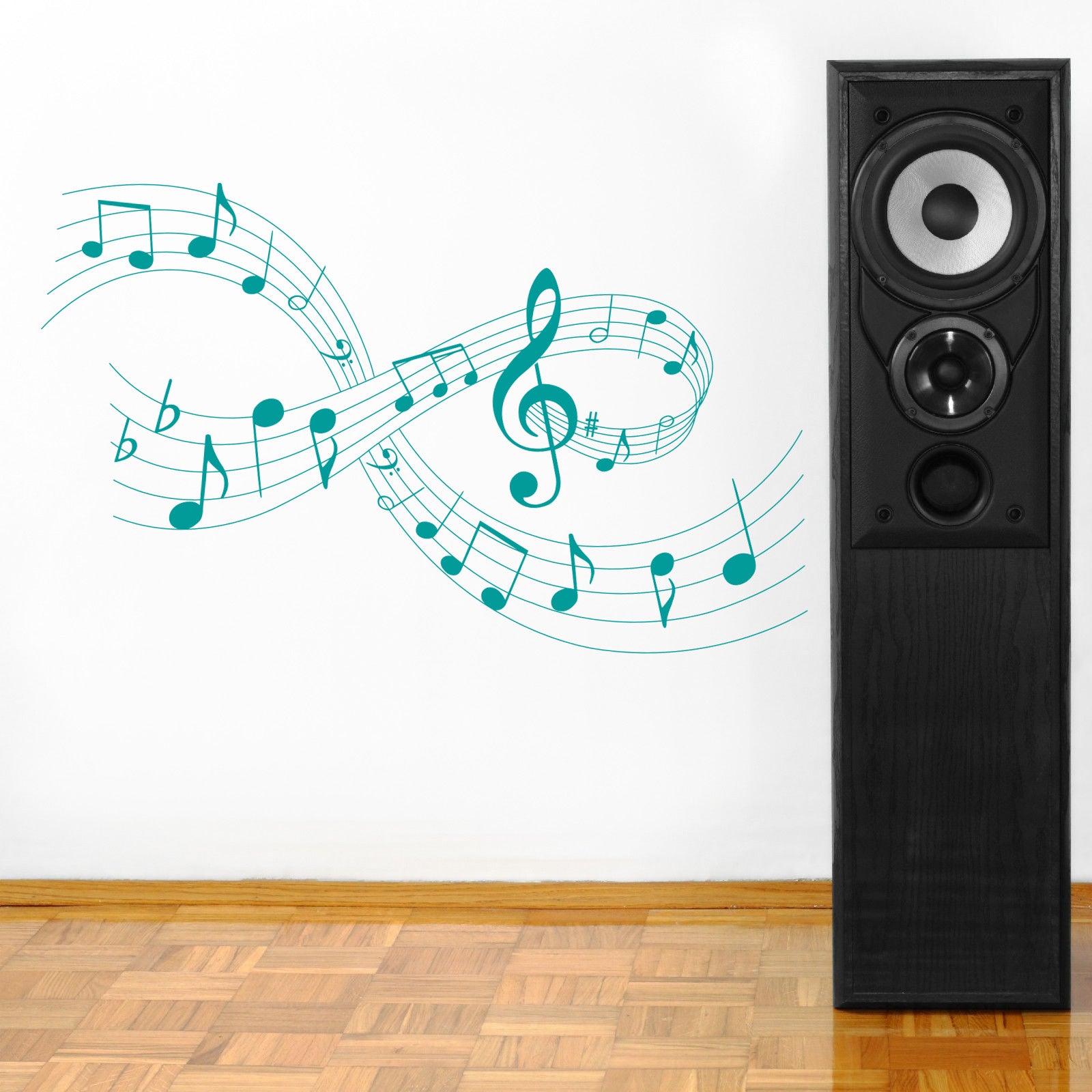 Musical Notes Wall Sticker Decal Stencil Silhouette ST176