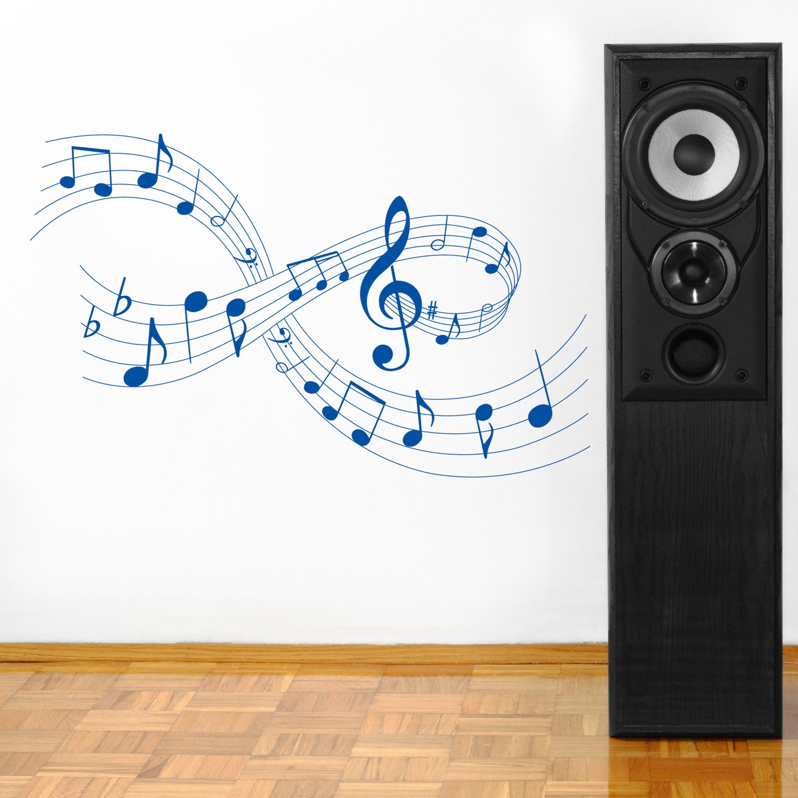 Musical Notes Wall Sticker Decal Stencil Silhouette ST176