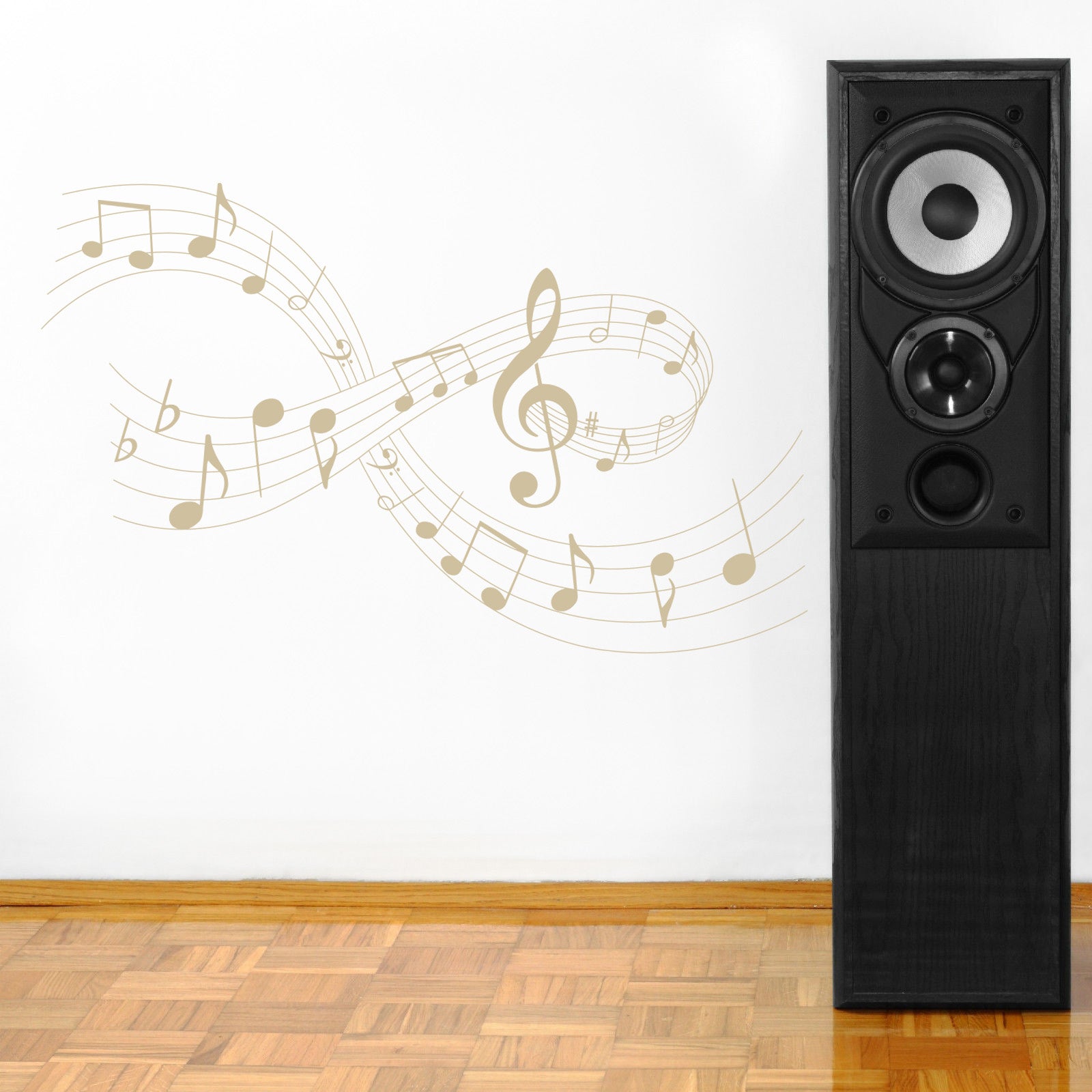 Musical Notes Wall Sticker Decal Stencil Silhouette ST176