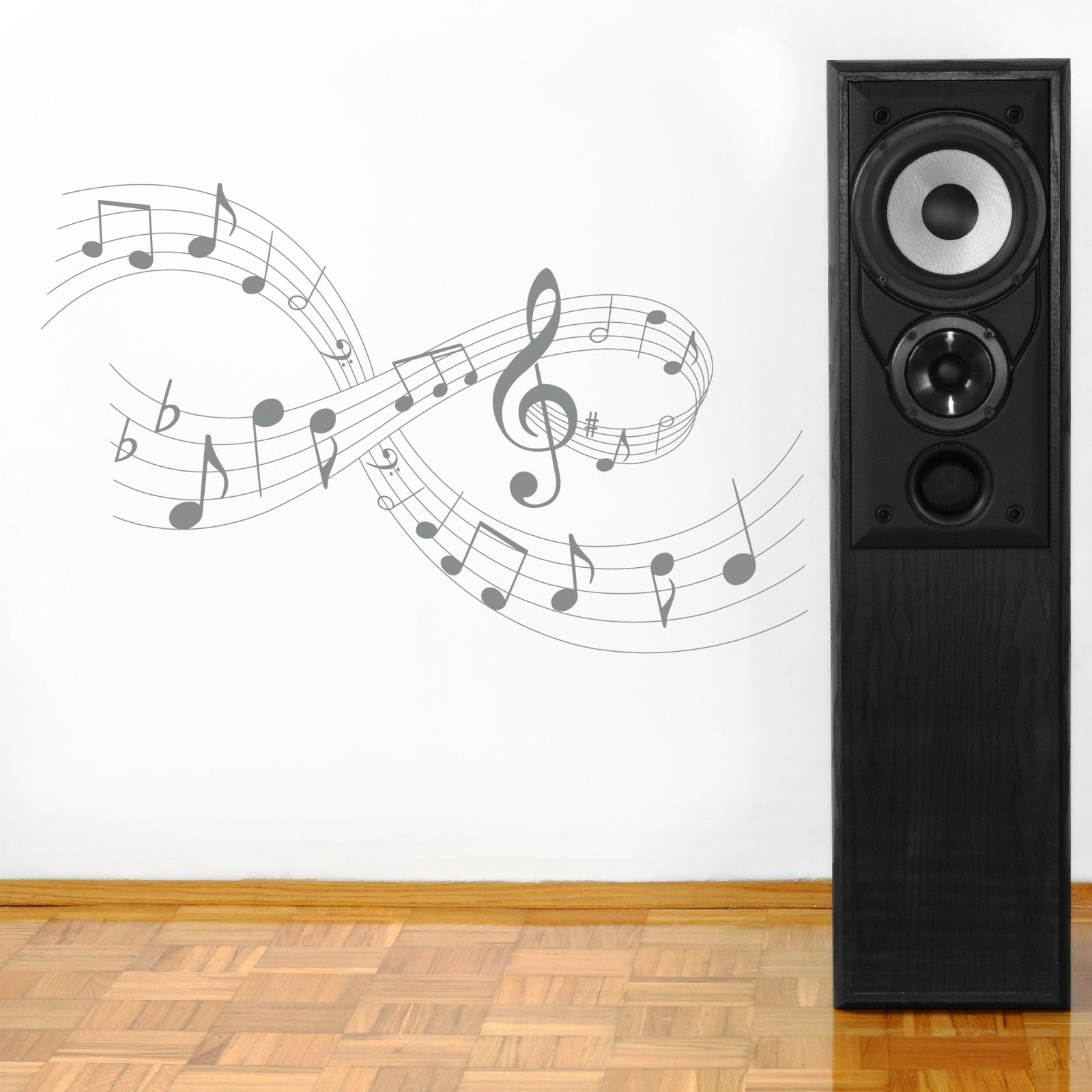 Musical Notes Wall Sticker Decal Stencil Silhouette ST176