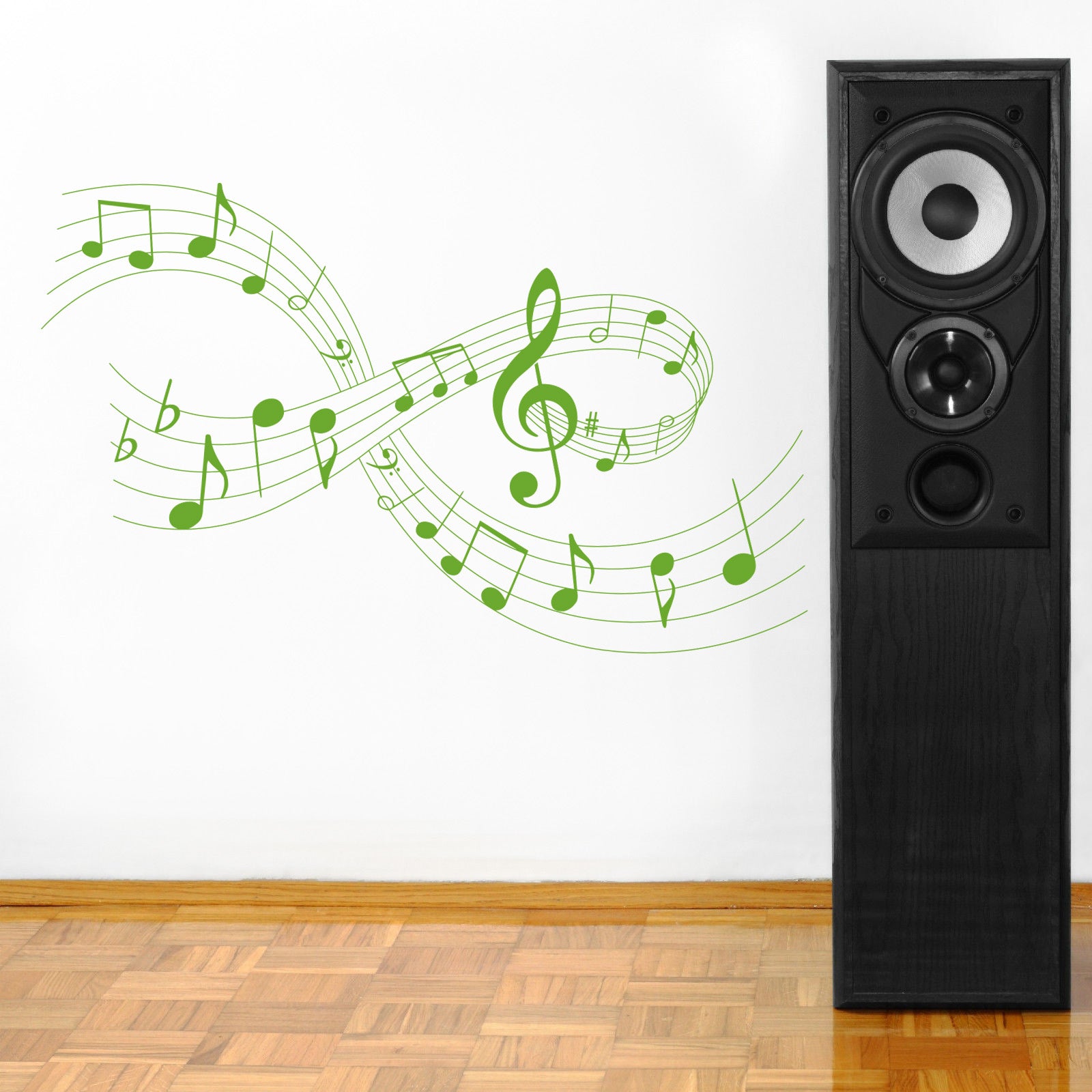 Musical Notes Wall Sticker Decal Stencil Silhouette ST176