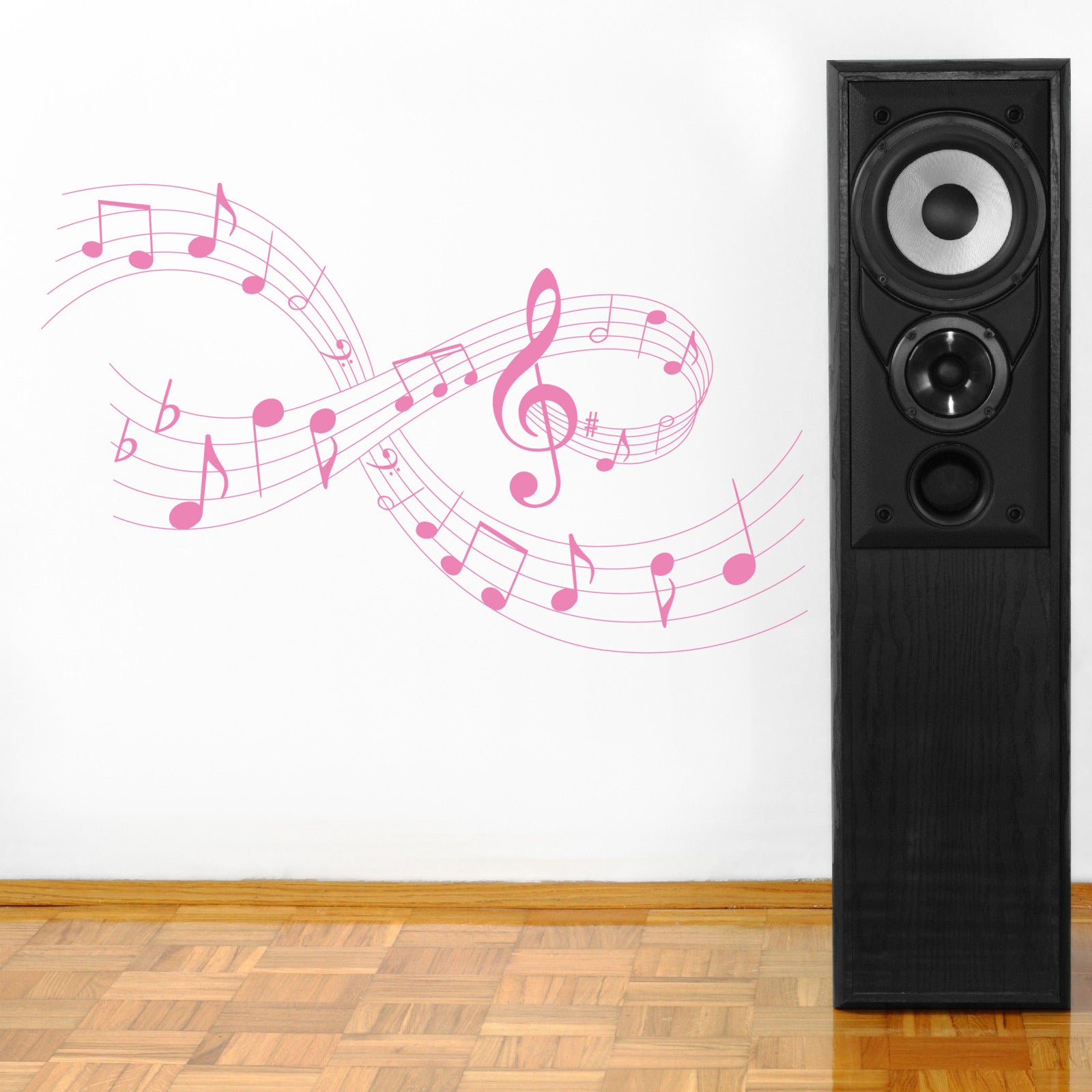 Musical Notes Wall Sticker Decal Stencil Silhouette ST176
