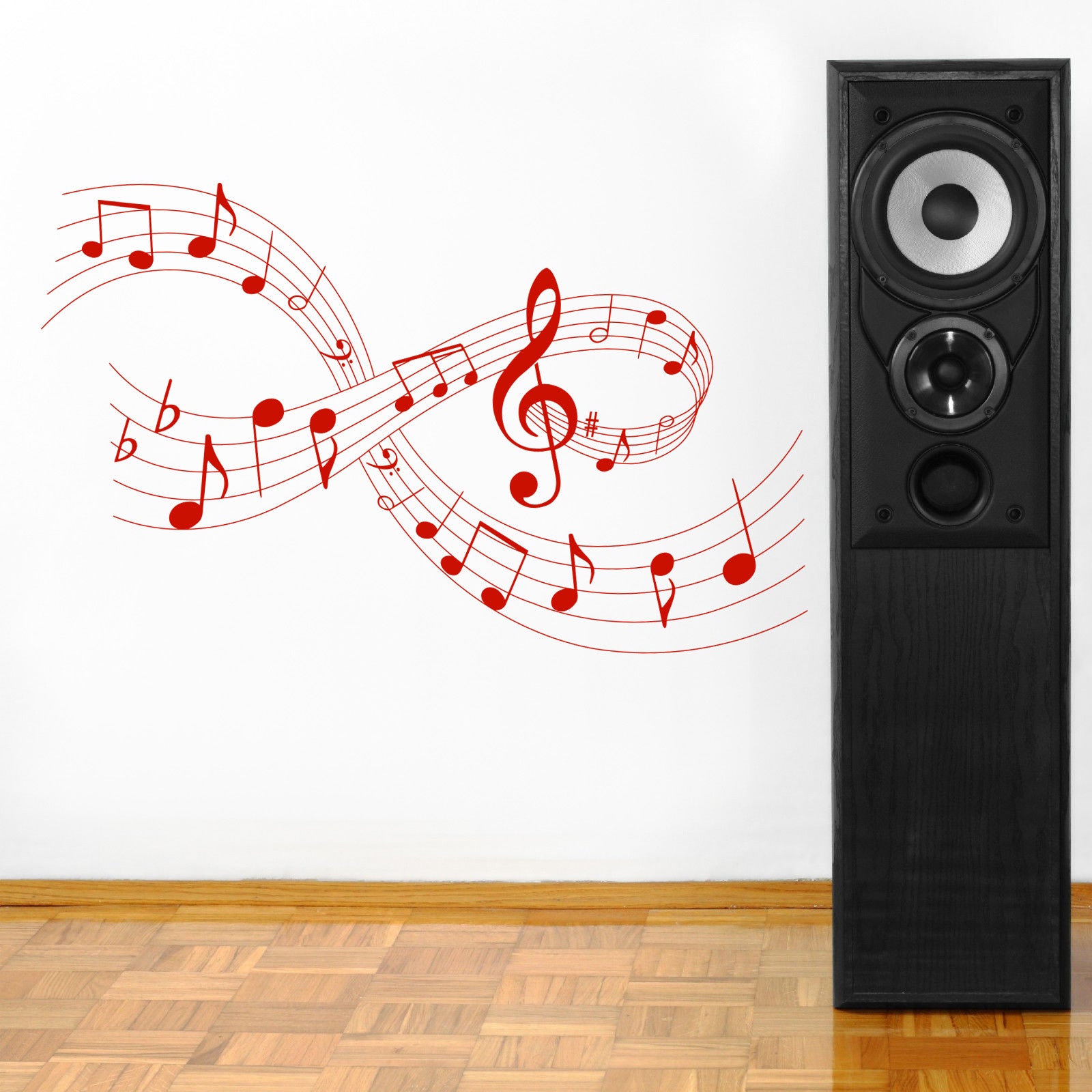 Musical Notes Wall Sticker Decal Stencil Silhouette ST176