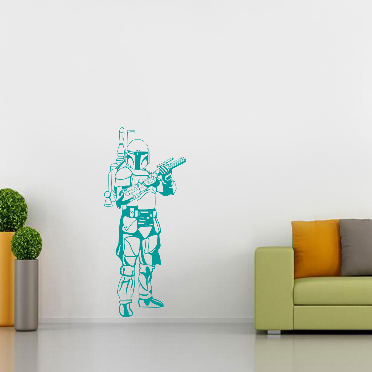 Star Wars Boba Fett Wall Sticker Decal Stencil Silhouette ST195