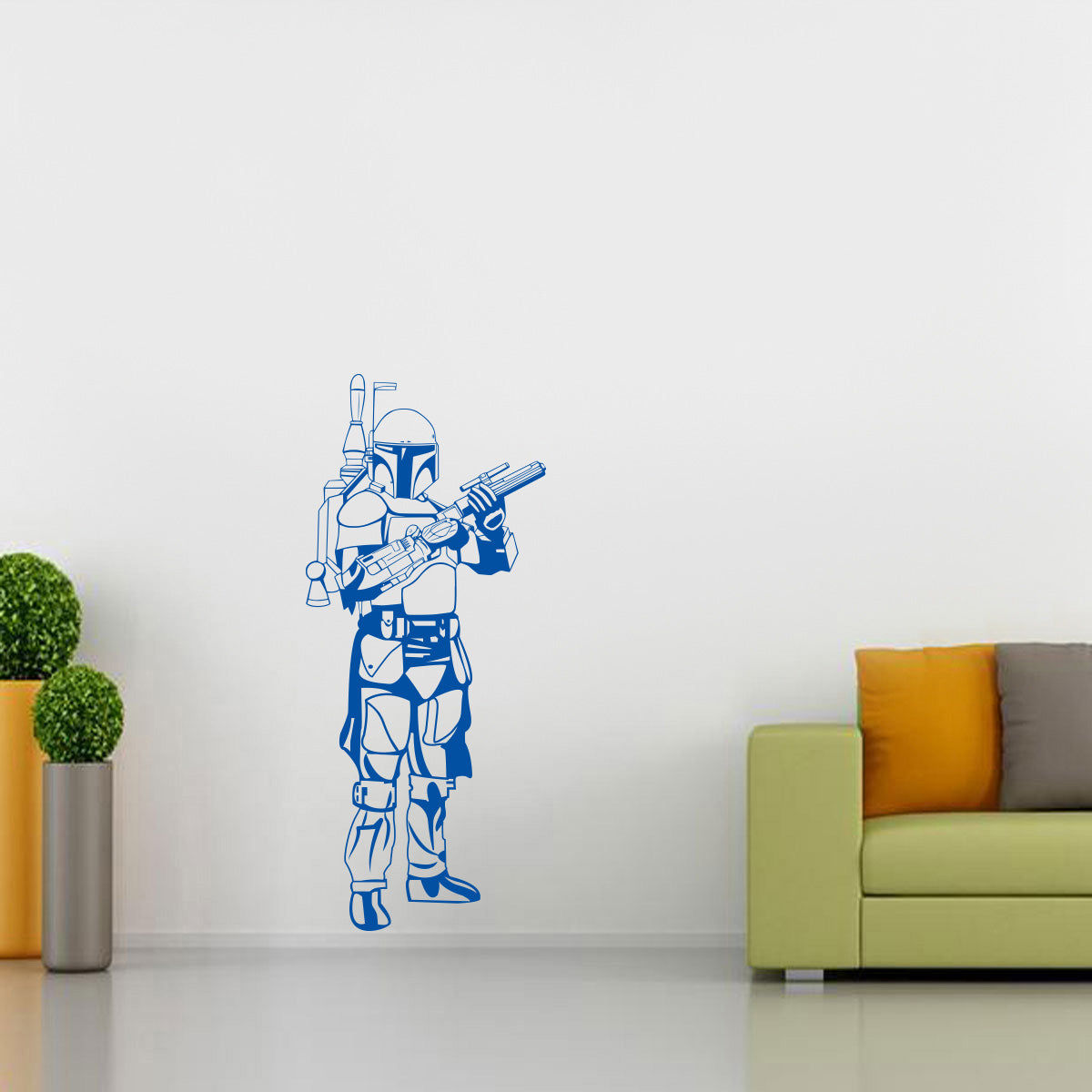 Star Wars Boba Fett Wall Sticker Decal Stencil Silhouette ST195