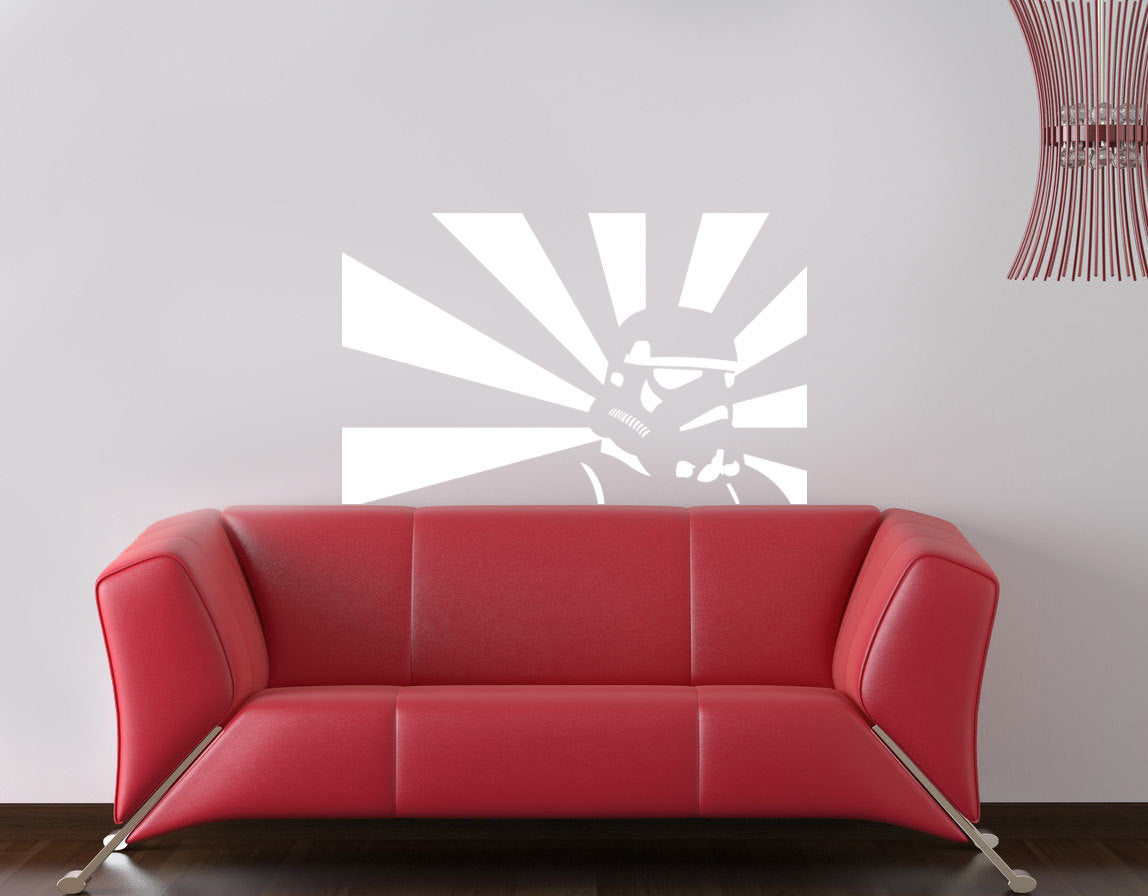 Fictional Soldier Wall Sticker Decal Stencil Silhouette ST197