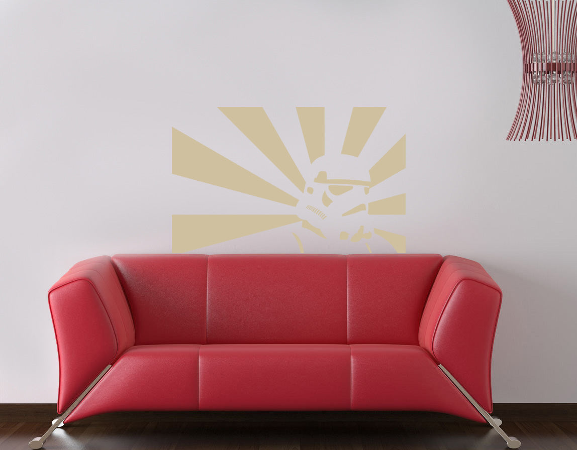 Fictional Soldier Wall Sticker Decal Stencil Silhouette ST197