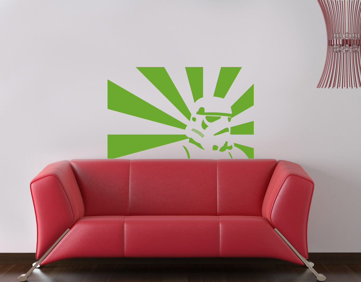 Fictional Soldier Wall Sticker Decal Stencil Silhouette ST197