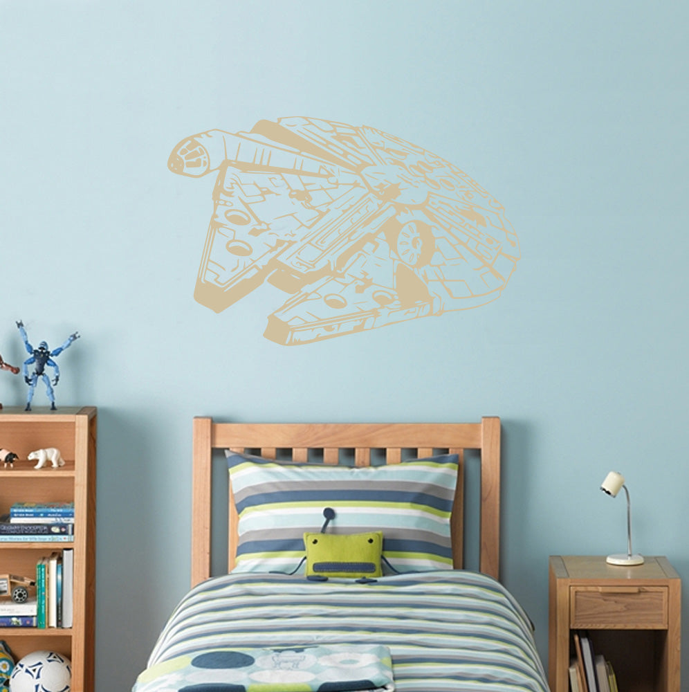 Fictional Starship Wall Sticker Decal Stencil Silhouette ST198