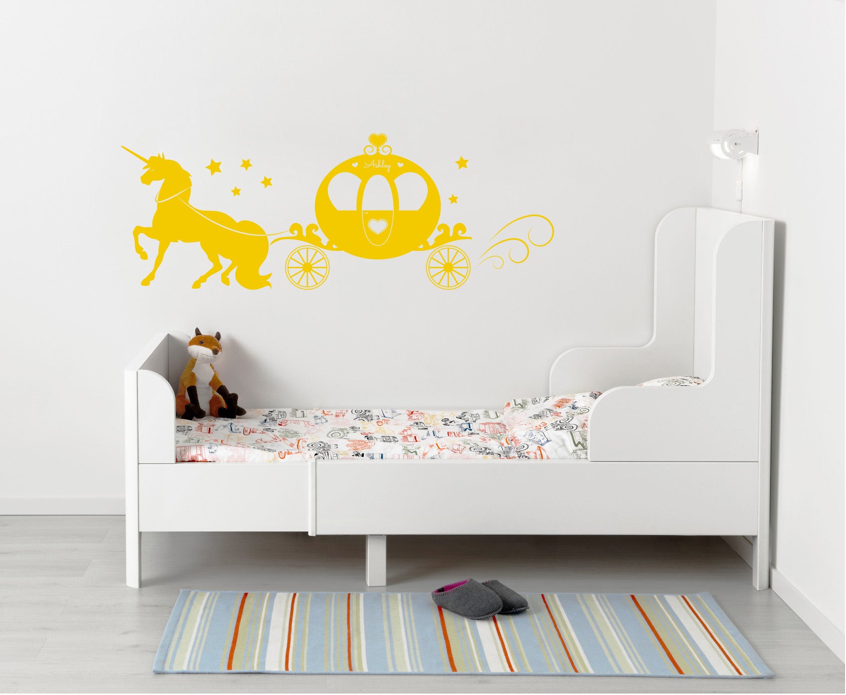 Cheval et calèche personnalisé sticker mural autocollant pochoir Silhouette ST199