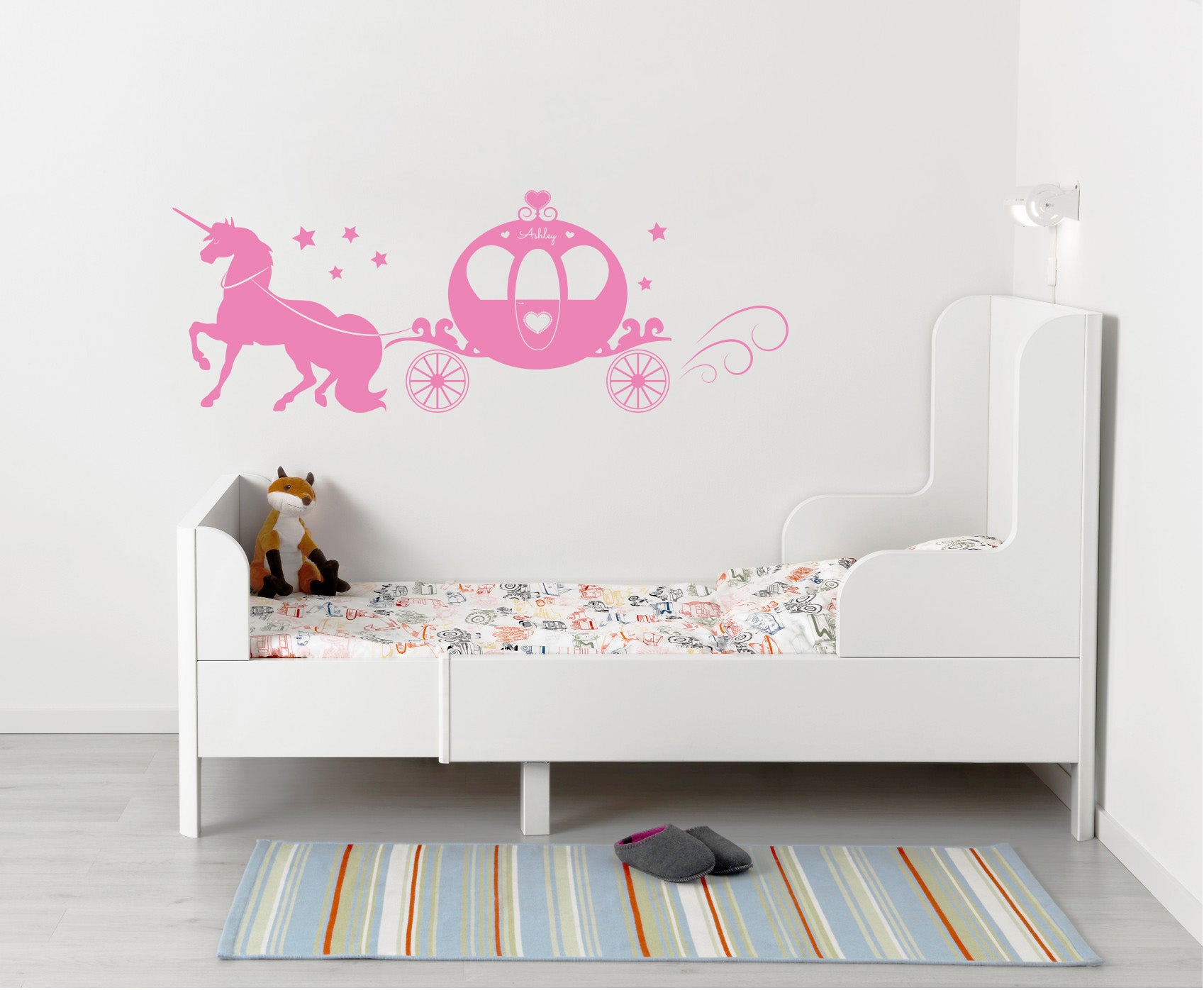 Cheval et calèche personnalisé sticker mural autocollant pochoir Silhouette ST199