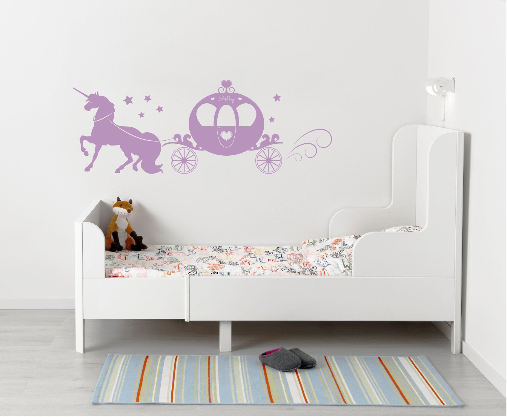 Cheval et calèche personnalisé sticker mural autocollant pochoir Silhouette ST199