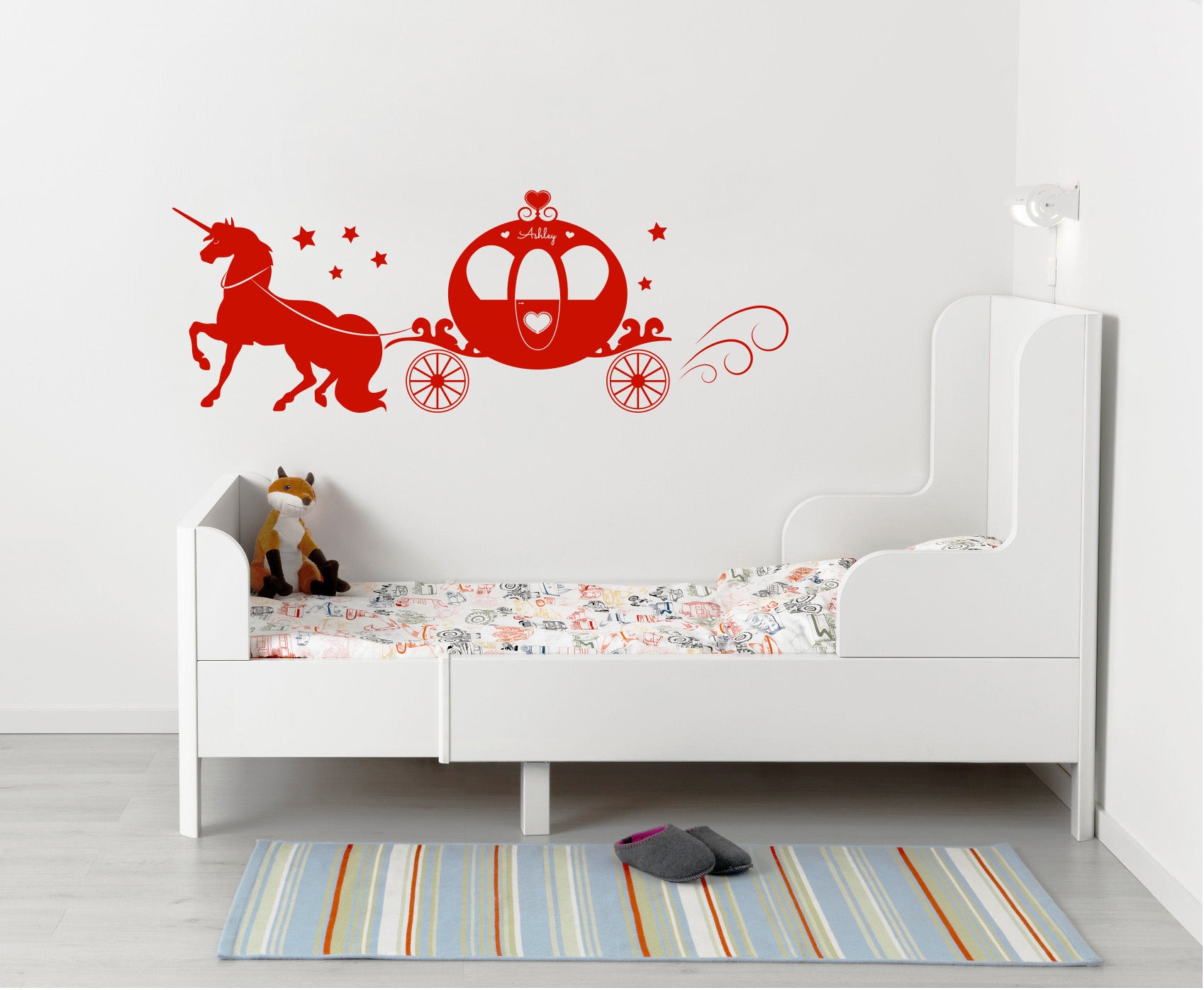Cheval et calèche personnalisé sticker mural autocollant pochoir Silhouette ST199