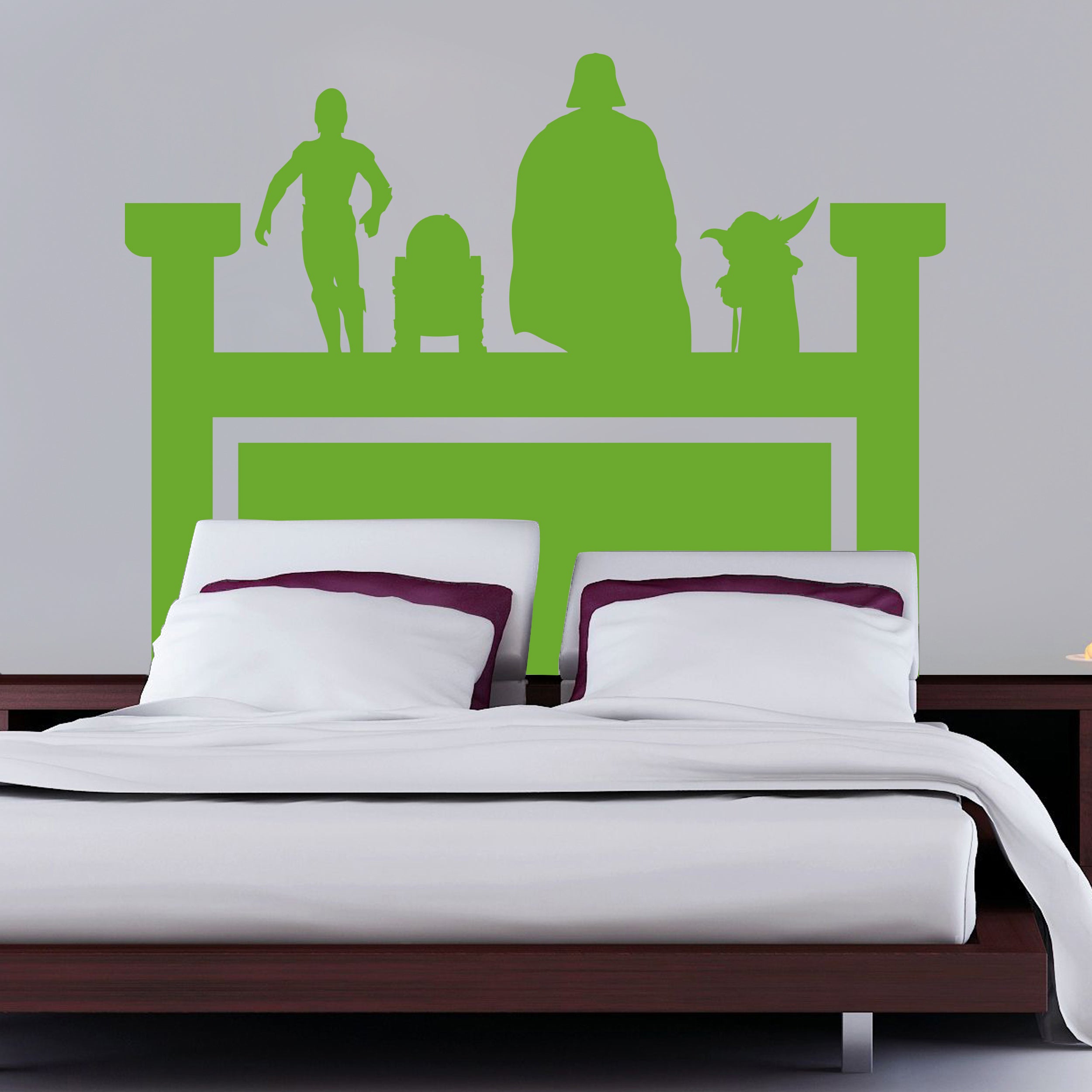 Star Wars Headboard Bed Wall Sticker Decal Stencil Silhouette ST204