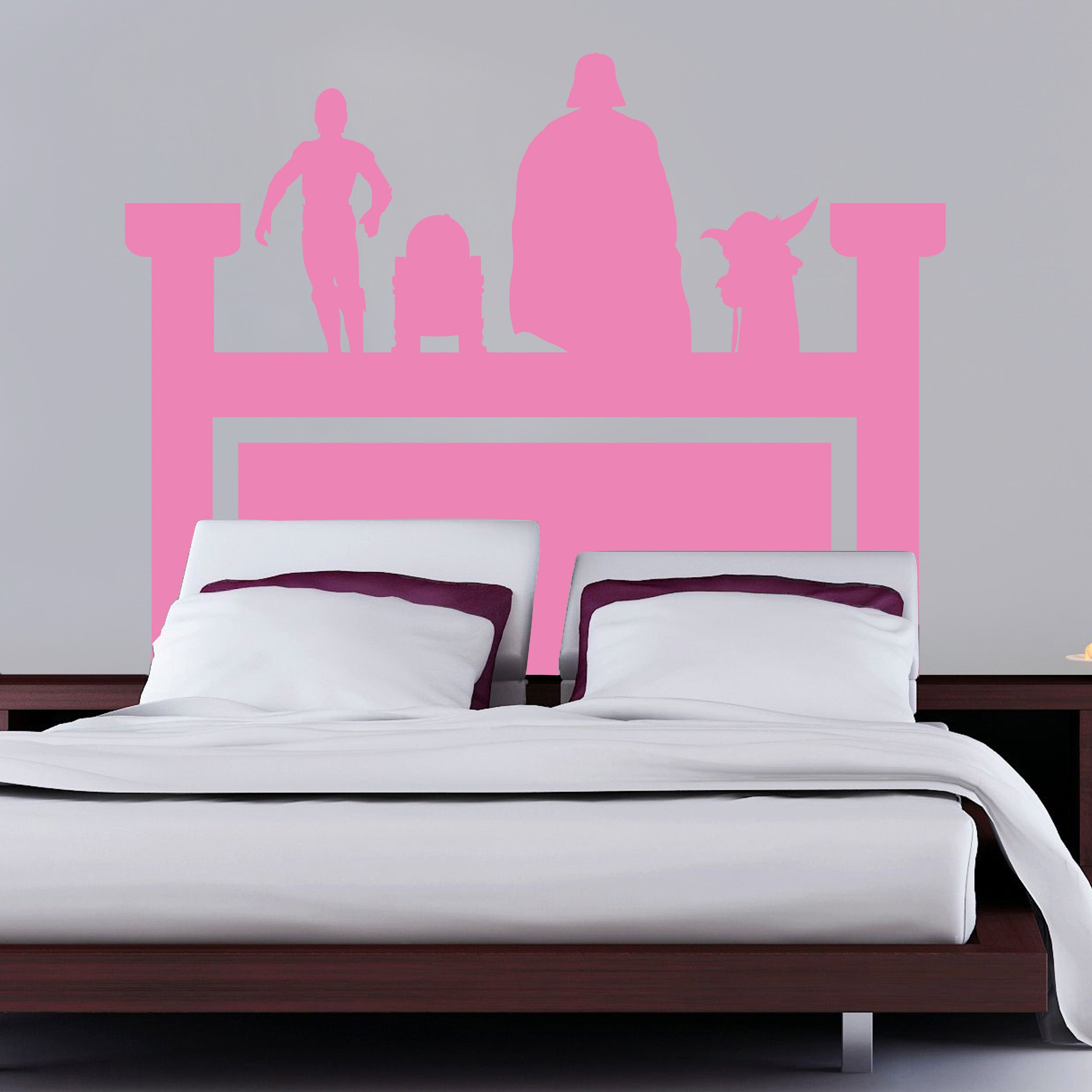 Star Wars Headboard Bed Wall Sticker Decal Stencil Silhouette ST204
