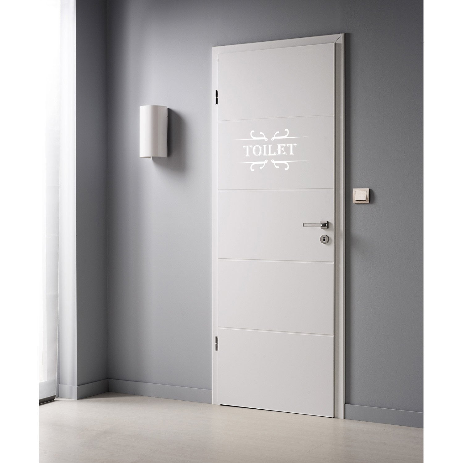 TOILET SIGN Wall Sticker Decal Stencil Silhouette ST223
