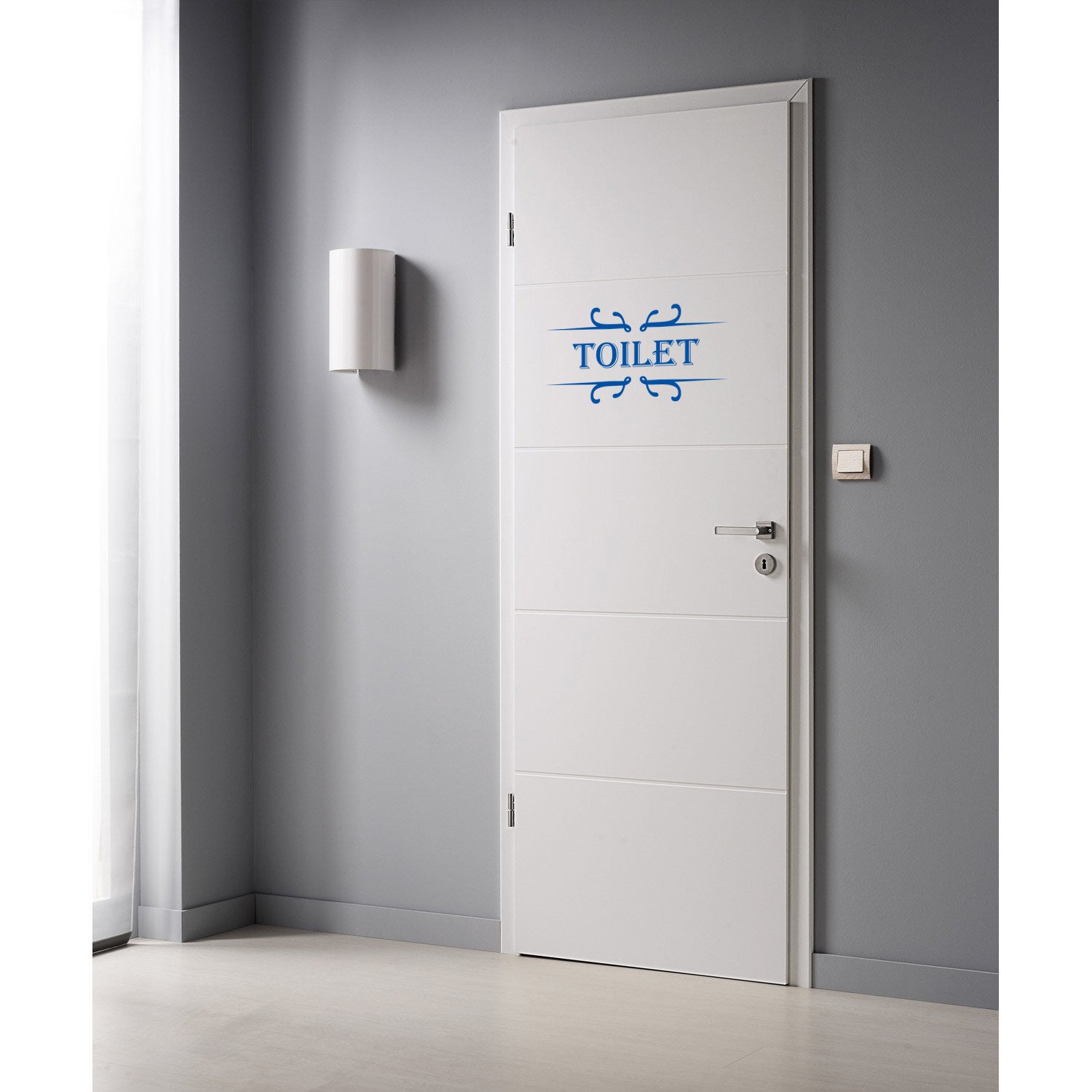 TOILET SIGN Wall Sticker Decal Stencil Silhouette ST223