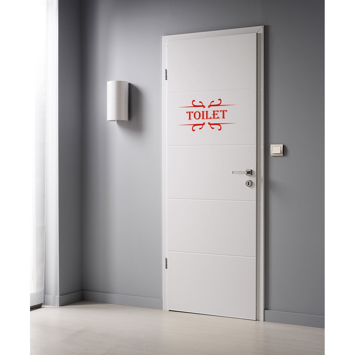 TOILET SIGN Wall Sticker Decal Stencil Silhouette ST223