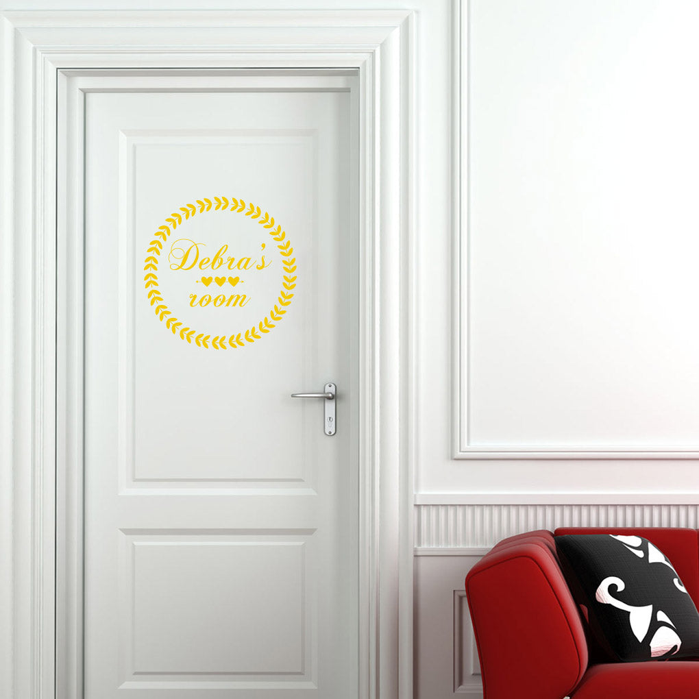 NAME'S Personalized Door Wall Sticker Decal Stencil Silhouette ST227