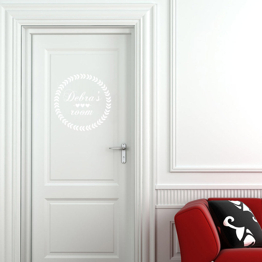 NAME'S Personalized Door Wall Sticker Decal Stencil Silhouette ST227