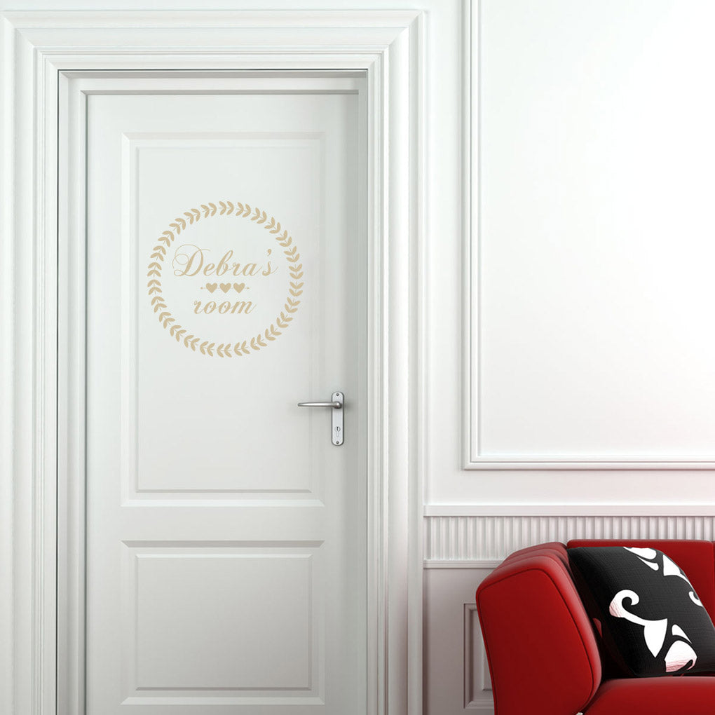 NAME'S Personalized Door Wall Sticker Decal Stencil Silhouette ST227