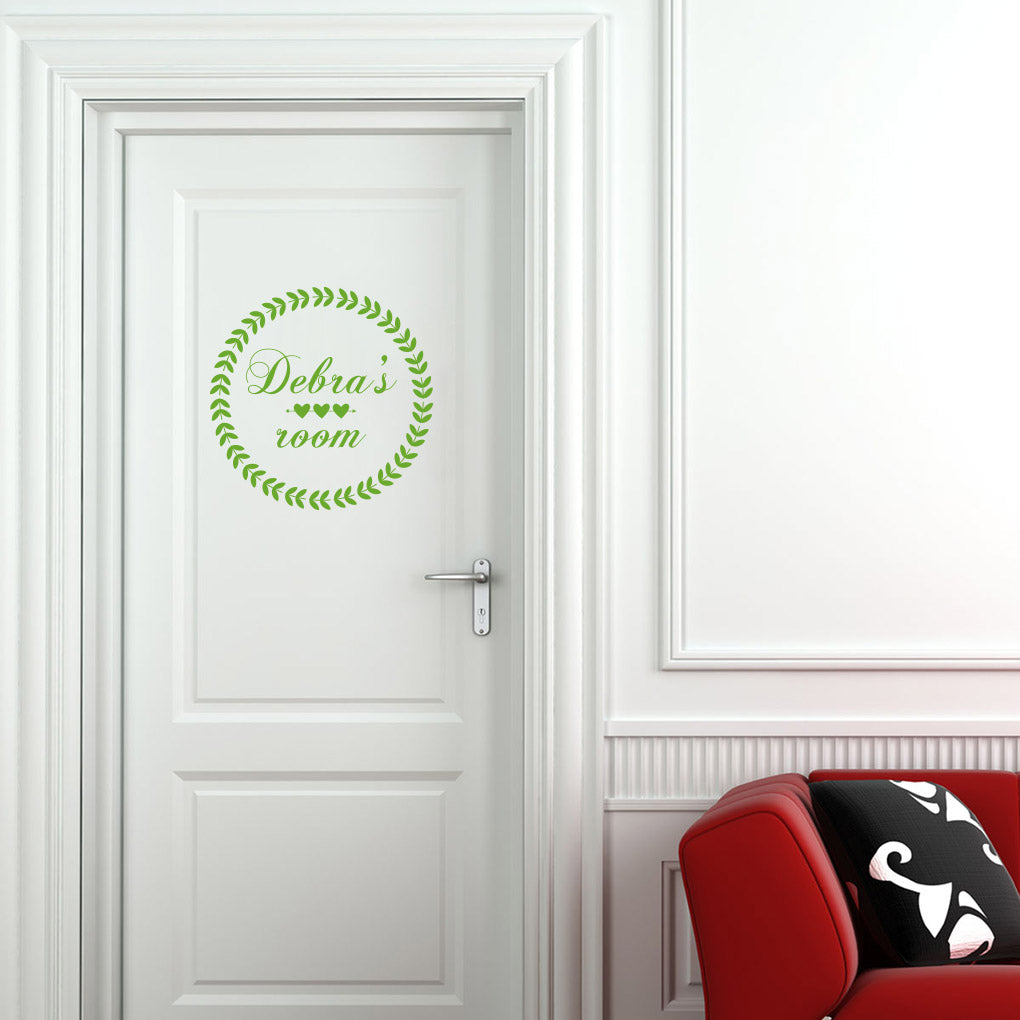 NAME'S Personalized Door Wall Sticker Decal Stencil Silhouette ST227