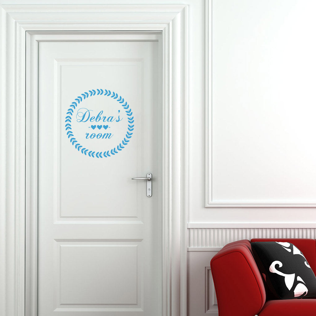 NAME'S Personalized Door Wall Sticker Decal Stencil Silhouette ST227