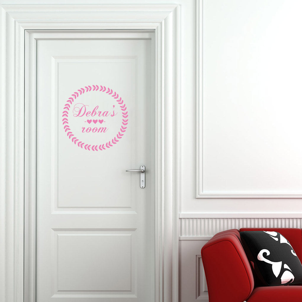 NAME'S Personalized Door Wall Sticker Decal Stencil Silhouette ST227