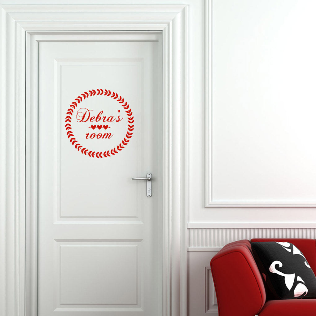 NAME'S Personalized Door Wall Sticker Decal Stencil Silhouette ST227