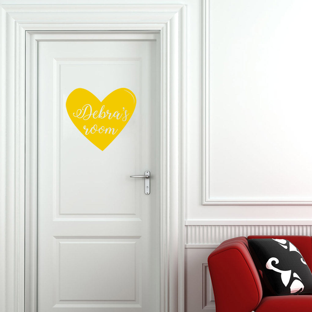 HEART NAME Personalized Wall Sticker Decal Stencil Silhouette ST228